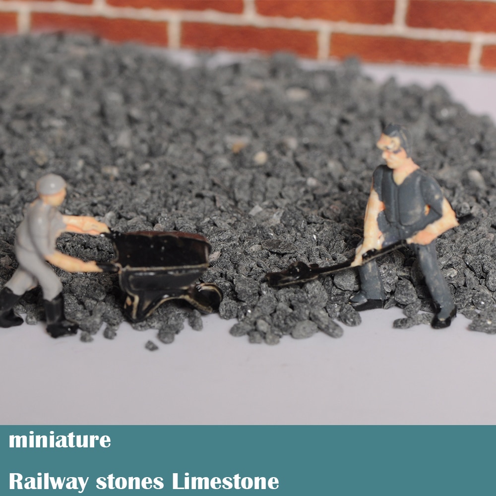 Piedra caliza en miniatura para raíles, piedra caliza para vías de ferrocarril, Material de modelo de Base para raíles de tren, mesa de arena