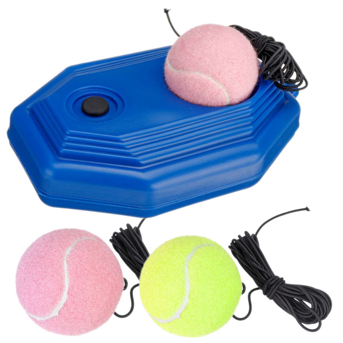 Heavy Duty Tennis Trainer Training Tool With Ball Practice Self-Duty Rebound Partner Sparring Device Baseboard Exercise Sport: one base 3 balls