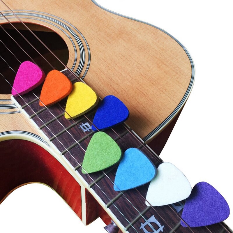 Ukelele plectrums vilten plectrums voor ukelele en gitaar ,8 stuks gitaarplectrums, multicolor