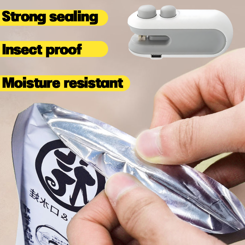1/2 stücke Mini Wärme Tasche Abdichtung Maschine Lebensmittel Versiegelung Maschine Clip Tasche Handheld Wiederaufladbare Heißsiegelgerät Tragbare Versiegelung Tasche maschine
