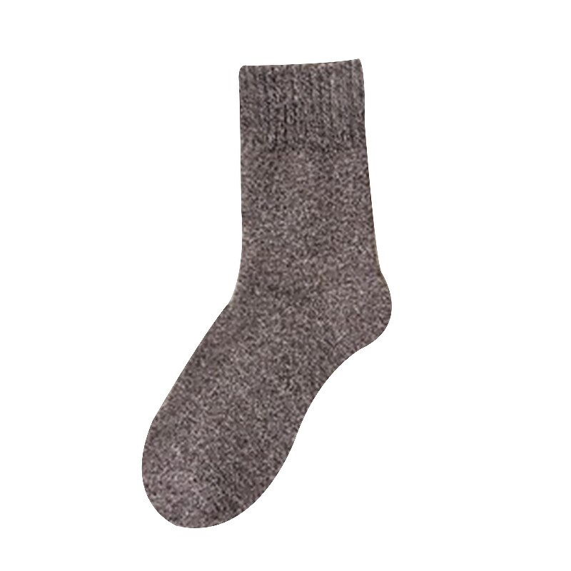 1/2 Pairs Winter Super Thermosocks Thicker Men Socks Harajuku Style Cold Protection Anti-frostbite Snow Outdoor Warm Size39-45: 1 pair Brown