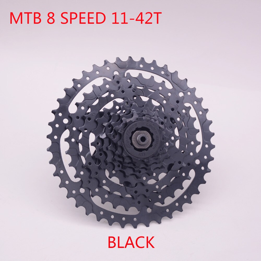 Sunrace 8 Speed Mtb Cassette Berg Fiets Vliegwiel 11-40T/11-42T Tandwiel: 8 Speed BLACK 42T