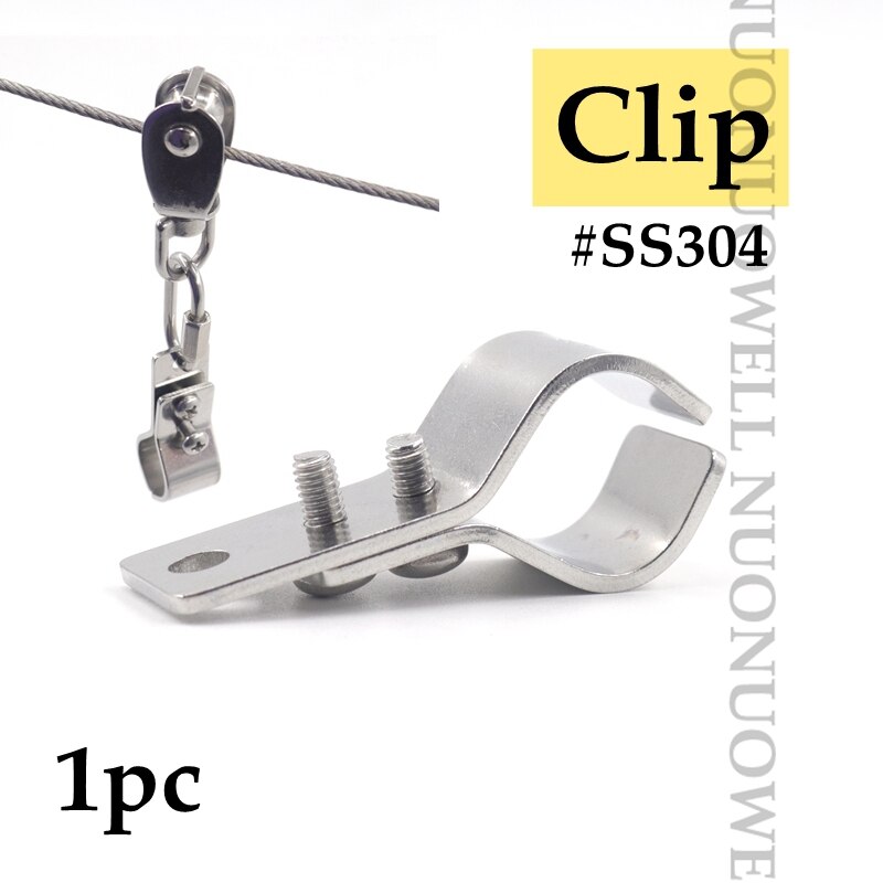SS304 Installation Zubehör Sonnensegel Armaturen Halter Spannschloss Pulley Set Weichen Draht Seil Snap Haken Volle Ausrüstung: Clip-1pc