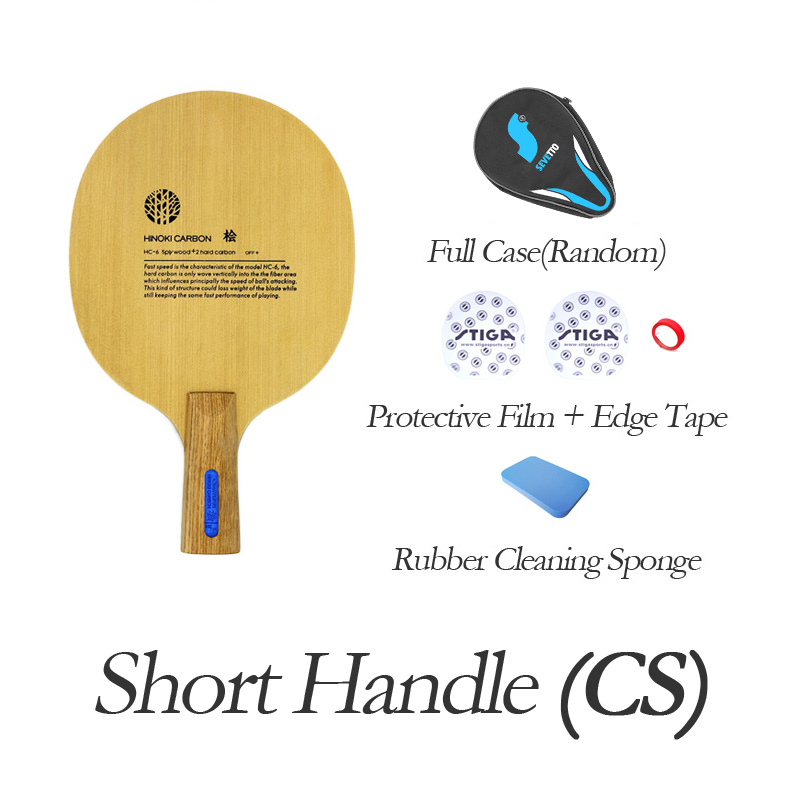 Original SANWEI HC6S Hino-Carbon Table Tennis Blade Racket (Light Weight, 3+2 HINOKI CARBON OFF+) HC-6S Ping Pong Bat Paddle: CS QP FT HMC