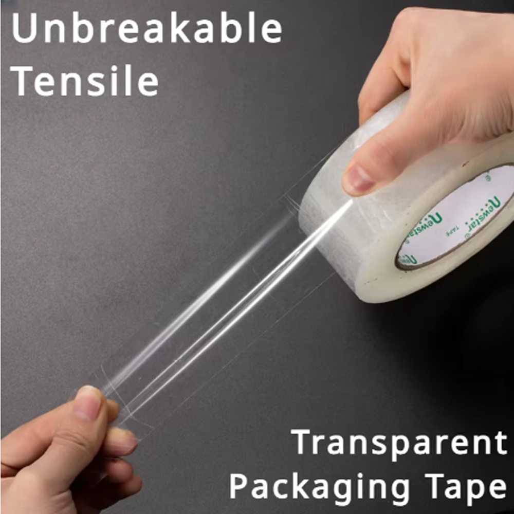 Cinta transparente de fuerte adherencia, cinta transparente BOPP, embalaje de logística, pegamento de sellado, necesidades adhesivas para embalaje de oficina y hogar