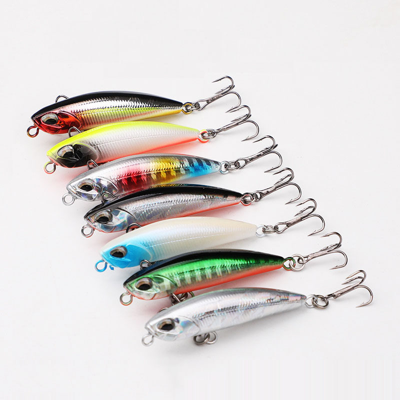 1Stck Elritze Untergang Langsam Bleistift Angeln Locken 5cm 5g Crankbait Wobbler ABS Künstliche Harten Köder sehen Meer angelgerät