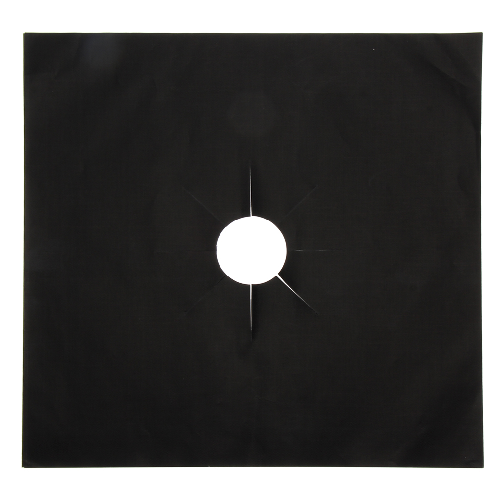 4pcs BBQ Paper Barbecue Pad Non Stick Cook Clean Paper Cooking Kitchen Tool Easily Removed for Cleaning: Black