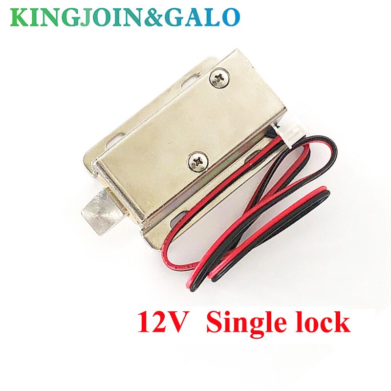 Dc12v 0.8a metal elektrisk magnetisk lås magnetventil dør opbevaringsskab bolt skuffefil elektronisk lås adgangskontrol tilbehør: 12v enkeltlås b