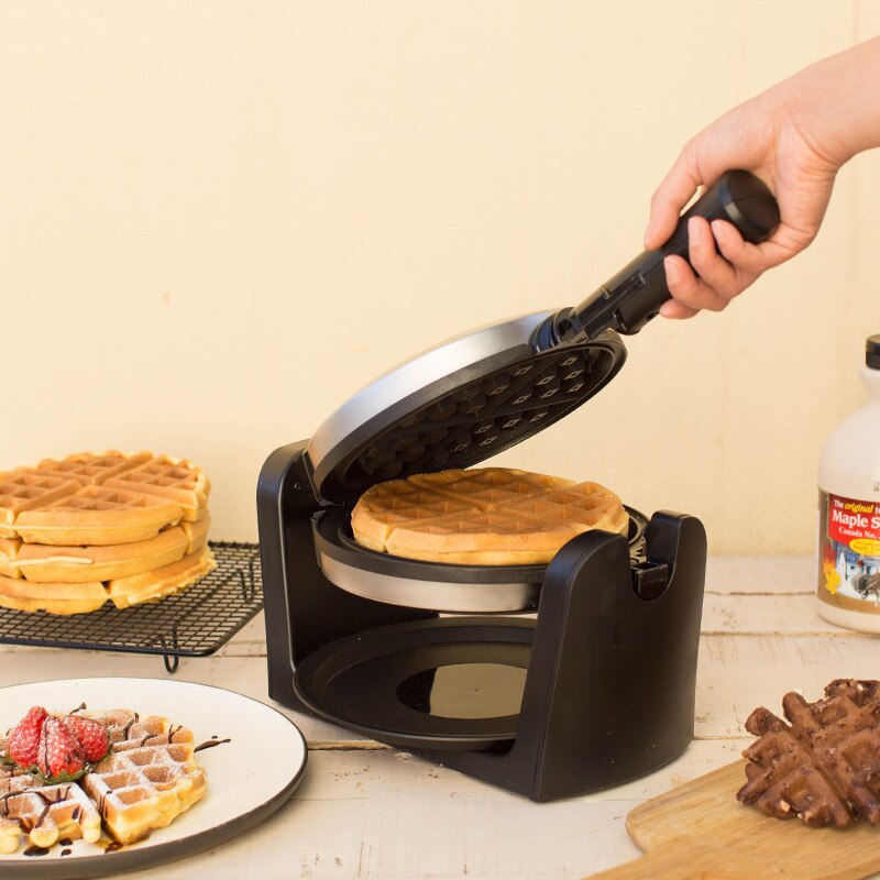 220V Kitchen Tumblet Type Waffle Machine Automatic Baking Muffin Machine Waffle Stove