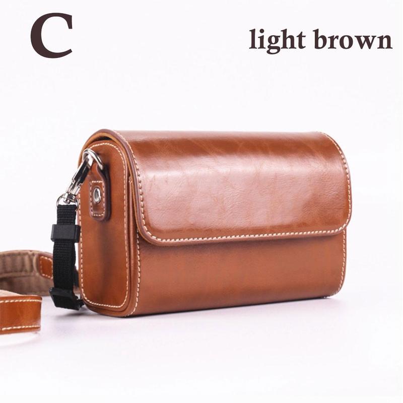 retro Kamera Ledertasche Tasche Für Mikro Einzigen SONY RX100 VII VI V VA IV III II HX90V HX90 HX80 HX99 HX95 HX60V HX50 HX30 HX20: C