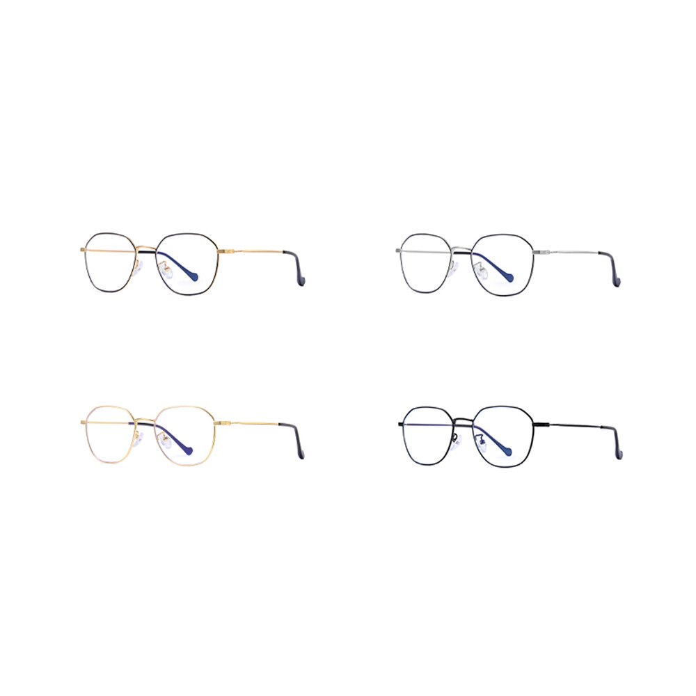 Peekaboo Anti blau licht gläser frauen optischen rahmen platz spiel Computer brillen für männer retro Gold metall rahmen