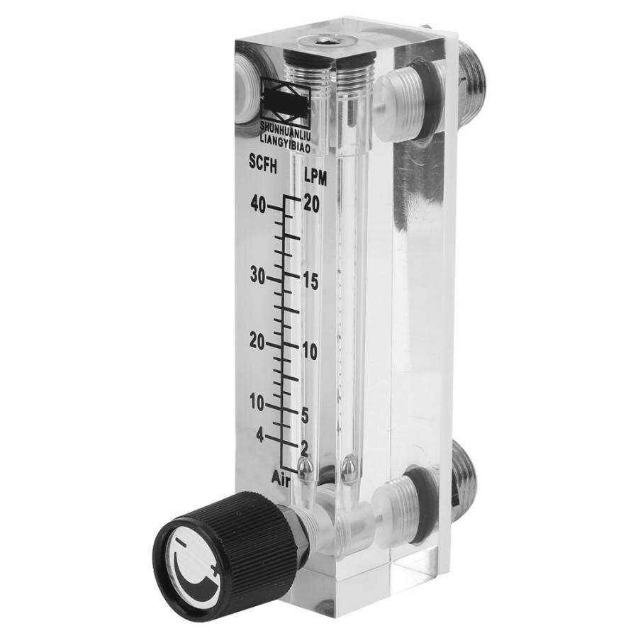 Gas Flowmeter LZM-6T Panel Type 2-20LPM/4-40SCFH Gas Flowmeter flowmeter Messing Vrouwelijke BSP1/4&quot;