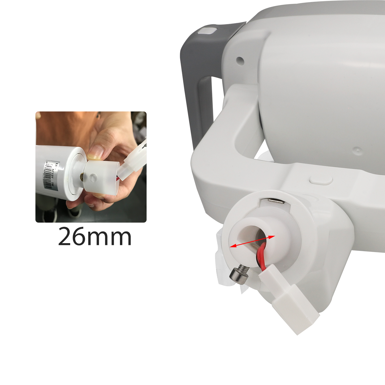 Tandheelkundige Inductie Licht Operatie Lamp Tandarts 6led Orale Lamp Voor Tandheelkunde Unit Stoel Apparatuur Tanden Whitening Oral Tool Ac12 V: Rood