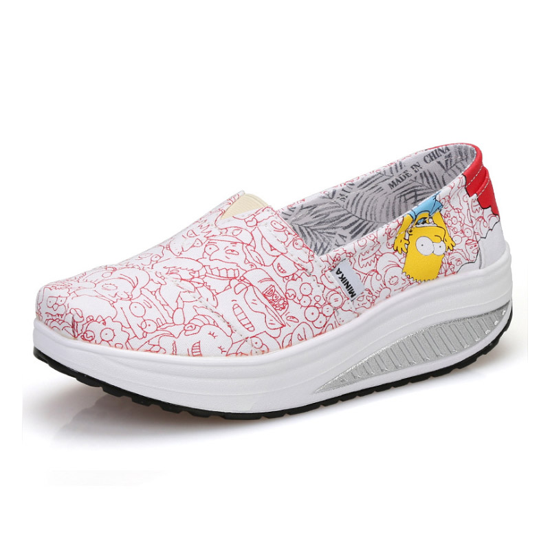 Kvinnor lägenheter plattform loafers dam mockasin skor kvinna höst slip on casual damskor kilar skor: 1514-3 baihong / 9