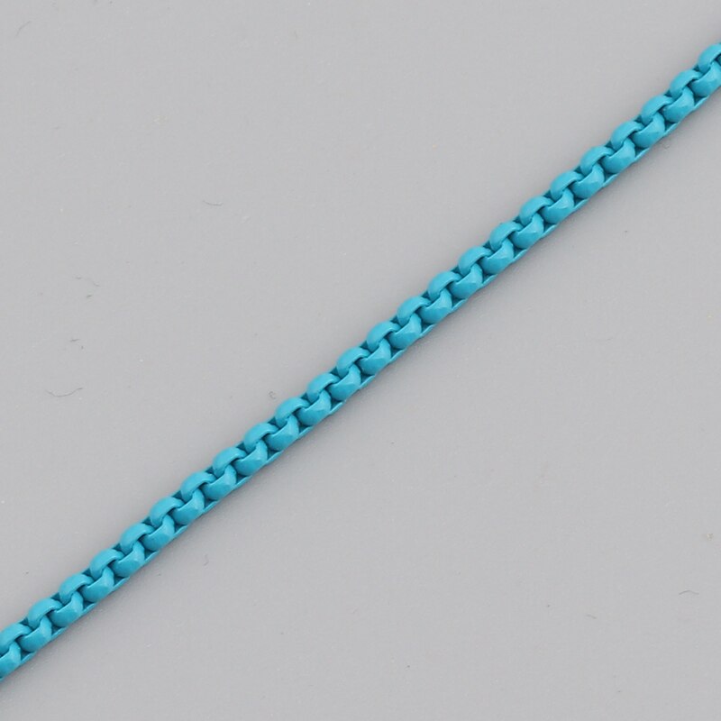 Verklaring Koper Emaille Boho Regenboog Kleur Box Ketting Choker Ketting Voor Vrouwen Meisje Collier Femme Zomer Bijoux: blue