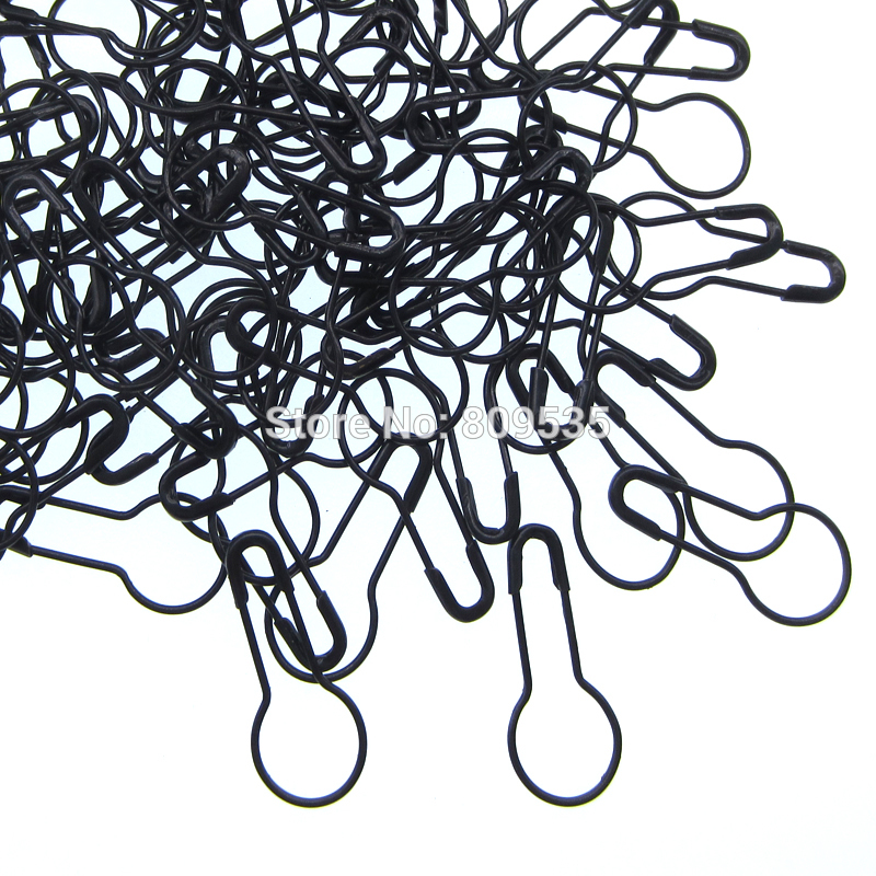 100pcs Black copper small safety pins DIY Craft Supplies round calabash buckle pins clothes knitting for sewing tool 20mm