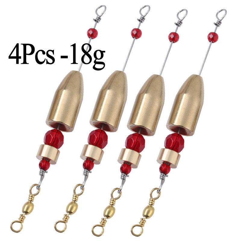 Sougayilang Fishing Carolina Ready Rig Brass Fishing Swivel Ring Connector Fishing Gear Tackle Tools: Brown