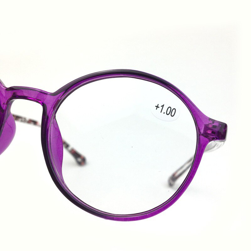 Leesbril Dames Leesbril Ronde Big Frame Paars Vrouwen Bril Antifatigue