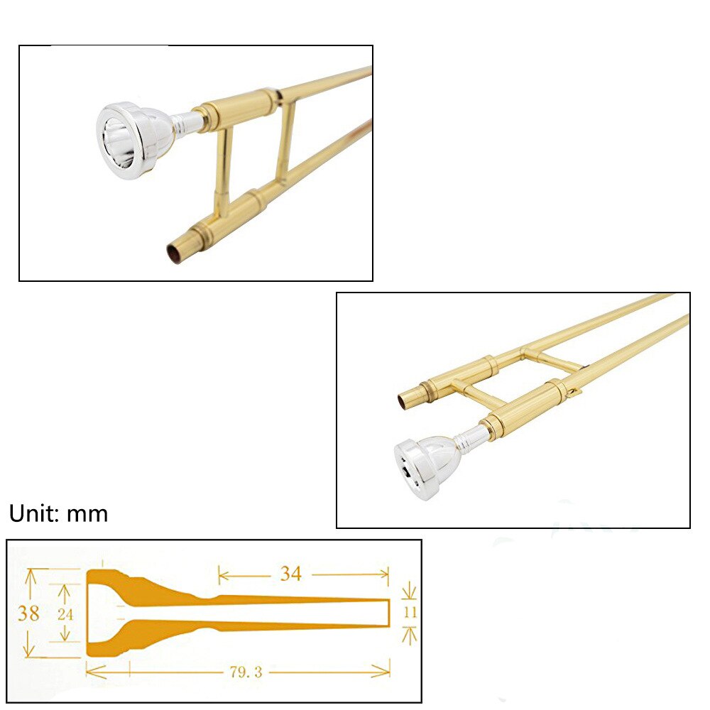 Embout de Trombone Alto 12C, haut de gamme, bouche en laiton, instrument de musique, accessoires