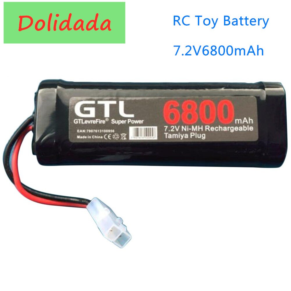 2 Stuks 7.2V 6800Mah Nimh Rc Speelgoed Batterij Oplaadbare Flat Racing Auto Vervangende Batterij Voor Rc Vliegtuig Helicopter boot