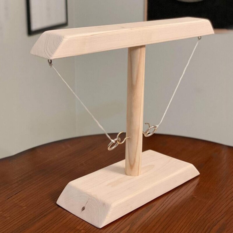 Partij Speelgoed Leisure Industriële Stijl Bar Drink Shop Handgemaakte Houten Ring Toss Haken Snelle Interactief Spel Voor Bars