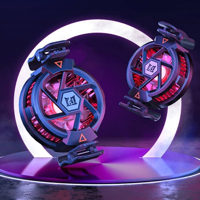 Rgb-handykühler mit lüfter für spiele und videos, mit rgb-led-beleuchtung und magnetverschluss ( n0pb stück)