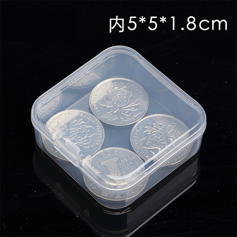 Clear Lidded Small Plastic Box For Storage Small Parts Tools Jewelry Display Screw Sewing Case Beads Tablet Container Packaging
