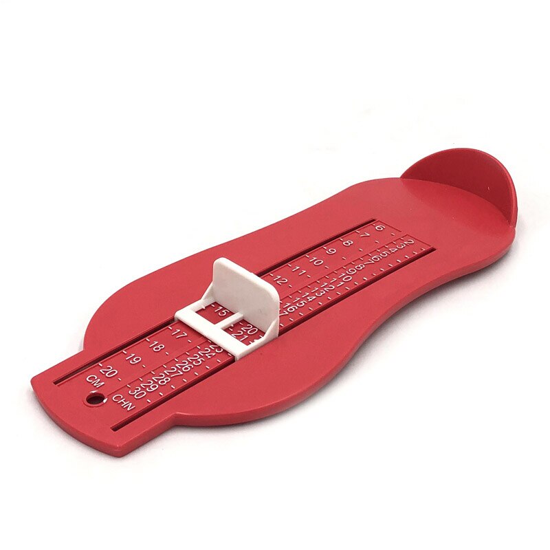 Voet Maatregel Gauge 3 Kleuren Baby Kid Voet Heerser Schoenen Maat Meten Heerser Schoenen Lengte Groeiende Voet Fitting Ruler Tool maatregelen: Rood