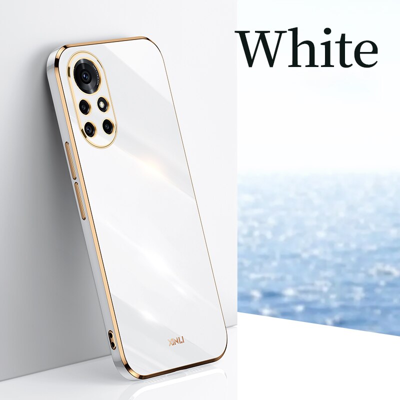 Luxus Platz Zurück Abdeckung für Huawei Nova 8 8Profi 5G praktisch fallen Objektiv Schutzhülle Original Mädchen Stoßfest Funda nova8 Coque: Nova 8 Profi 5G / Weiß