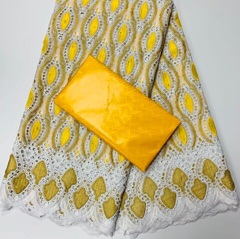 Africain Bazin Riche tissu guinée Bazin Brode dentelle tissu broderie suisse voile dentelle tissu 2.5 + 2.5 YA373: AS PIC6