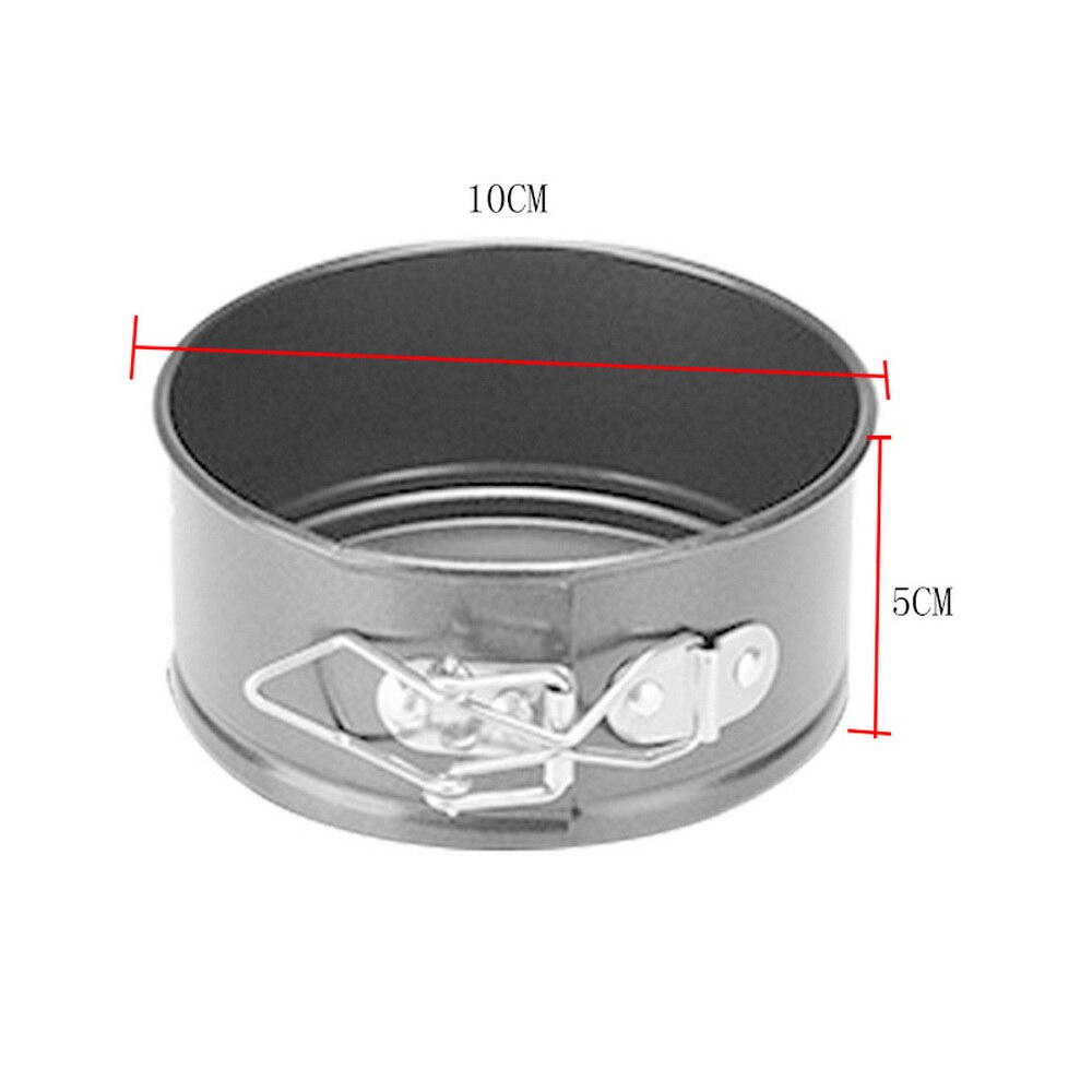 3PC Backformen Backen Pfannen Küche Kuchen Schimmel Kleine Runde Backform Schwere Kohlenstoff Nicht-Stock Slipknot Abnehmbare Basis tablett: 11cmx5cm