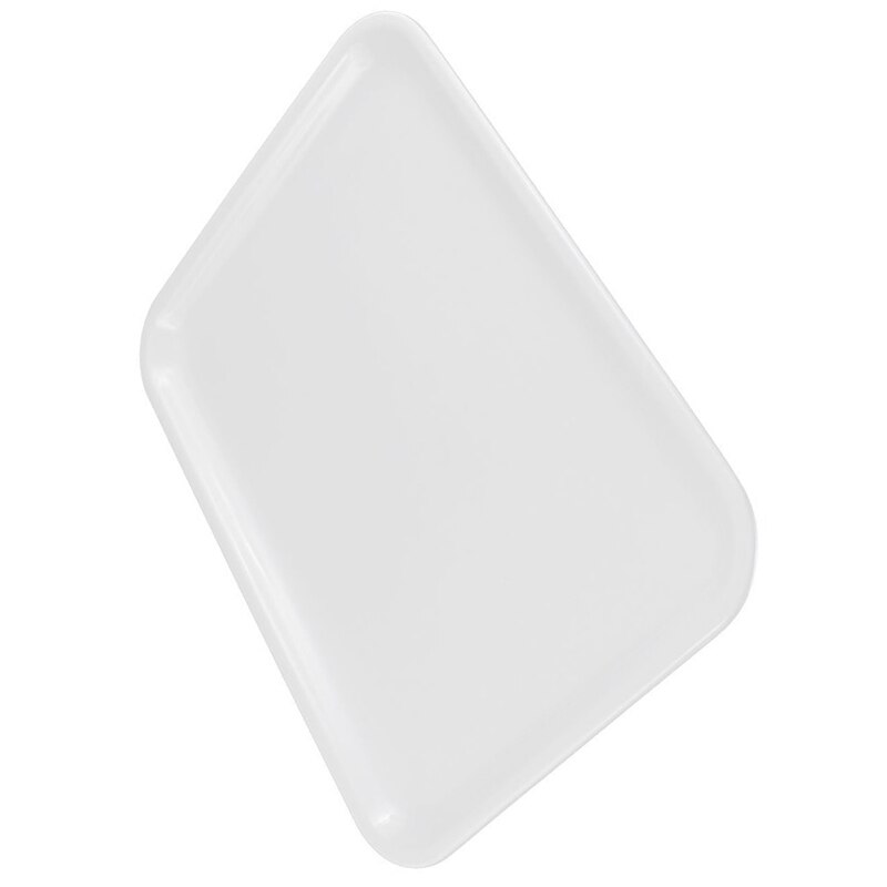 Plateau de service rectangulaire en plastique blanc, 10 pouces de Long, 3 pièces