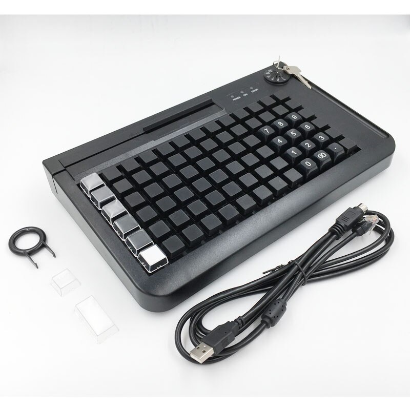 KB78 POS USB Programmable Keyboard With MSR Optional 50/60/76/78 Keys