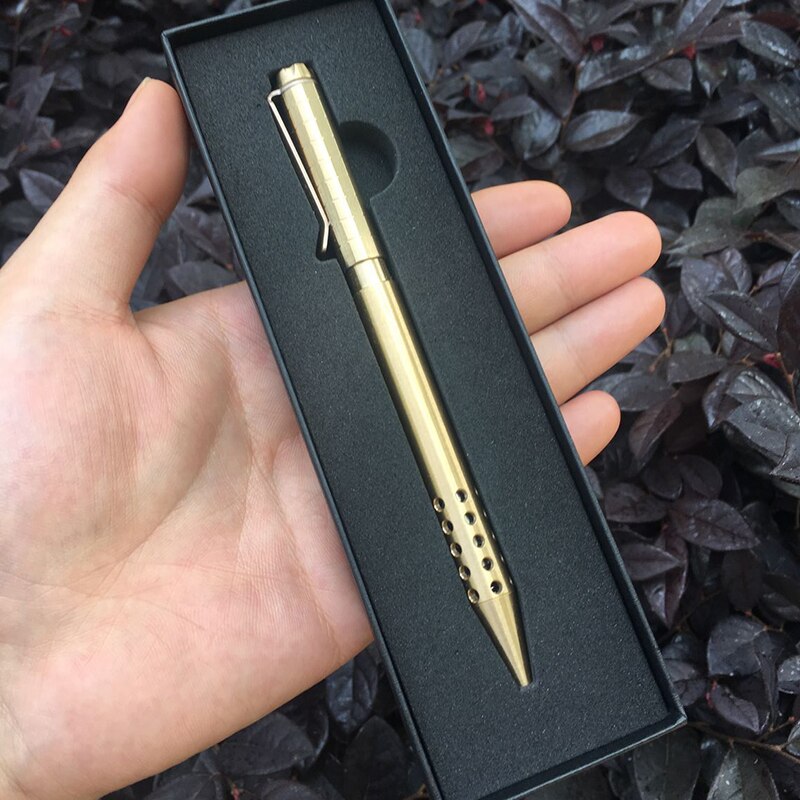 Zuiver Koper Magnetische Handtekening Pen Messing Gel Pen Metalen Pen Kantoorbenodigdheden: YELLOW