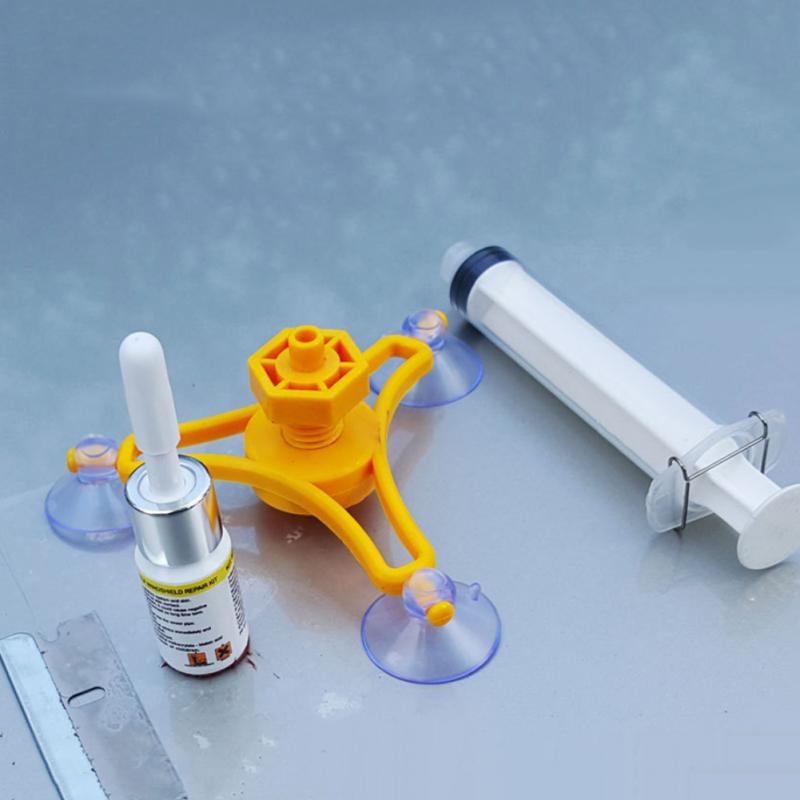 Diy premium bil crack forrude reparation injektor sæt auto rude glas forrude split ridse harpiks reparation gendannelsessæt