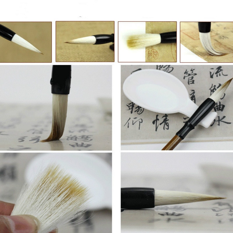 1PC Traditional Chinese Calligraphy Writing Brushes Pen Bamboo Writing Watercolor for Practice Chinese Painting Supplies