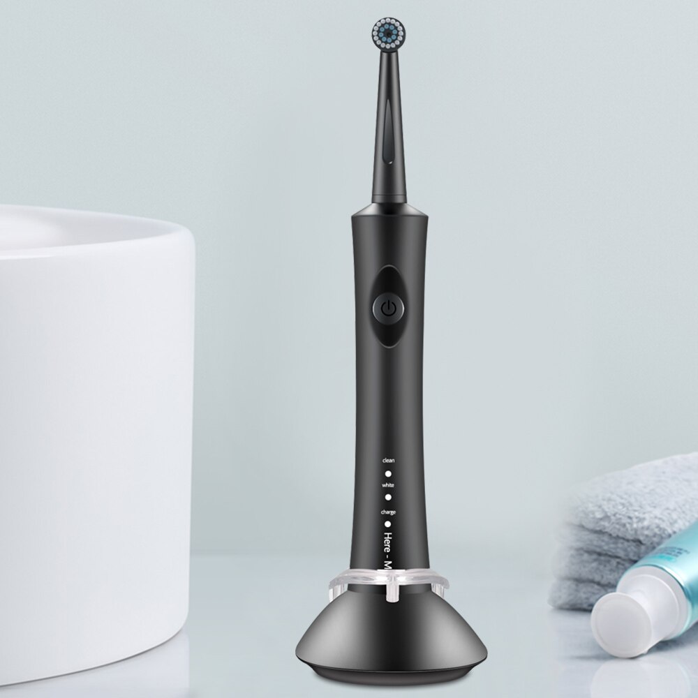 HERE-MEGA Rotating Electric Toothbrush Super Waterproof Cleaning Rechargeable Teeth Power Ultrasonic Sonic Tooth Brush Adult R02