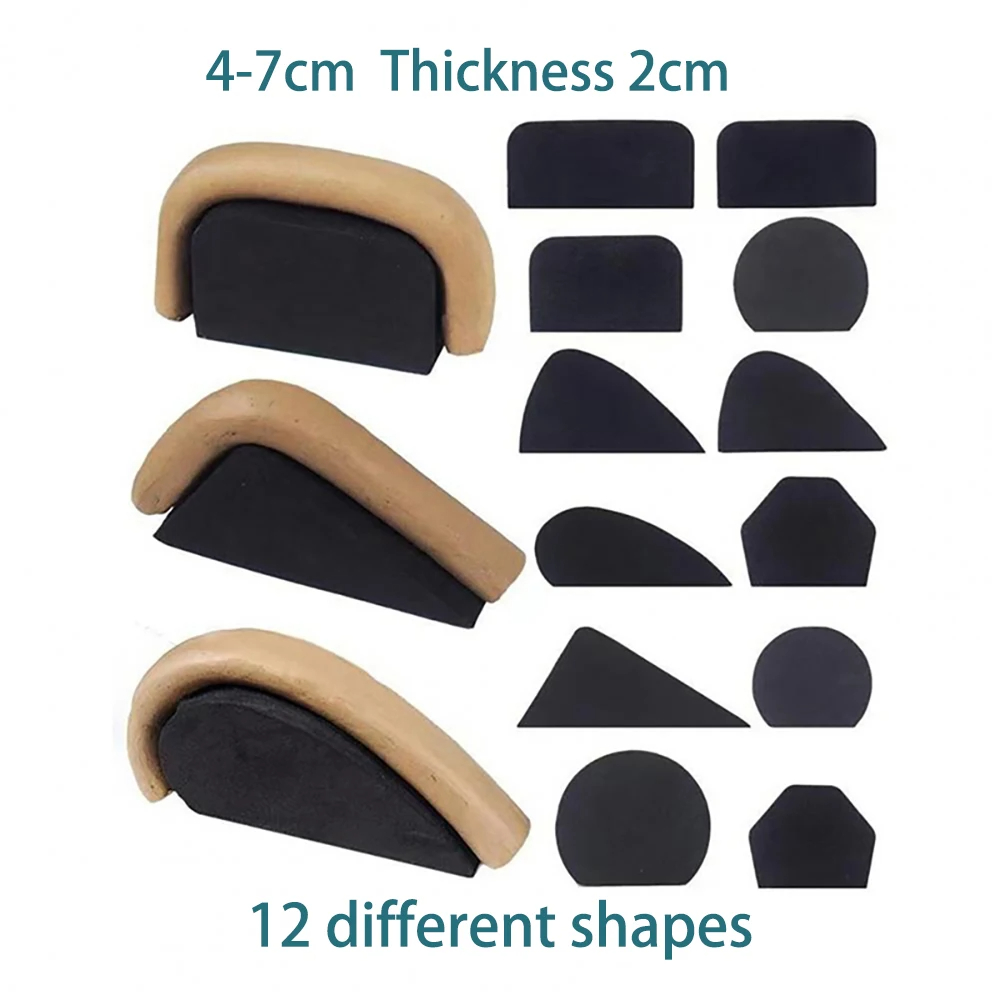 12 st mugghandtagsformar handtagsform fixeringsverktyg keramik lera mugghandtag tillverkningsverktyg olika former formar keramikverkstad: Default Title