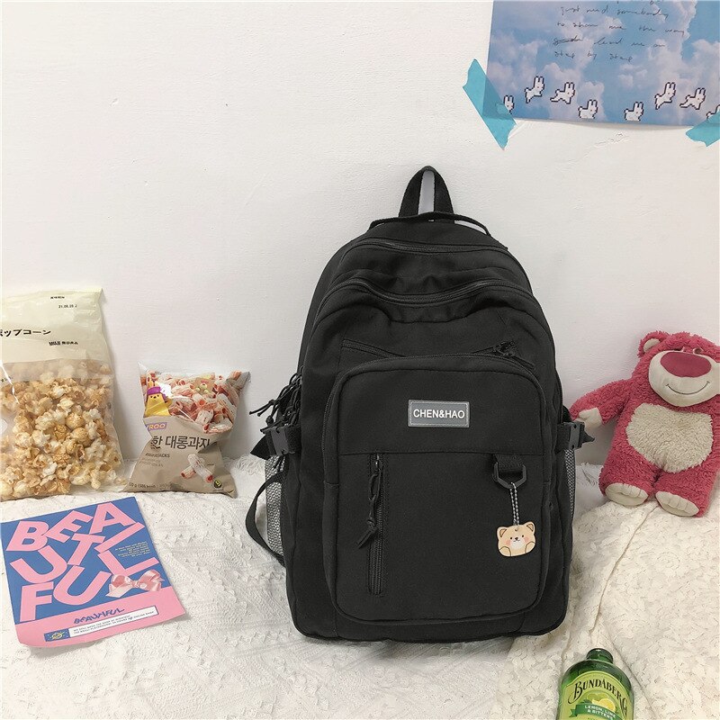 Große schultaschen für Teenager-mädchen, schülerinnen-Rucksack für sterben mittelstufe, damen-Rucksack Ich bin lässigen preppy-stil , 2022: Schwarz