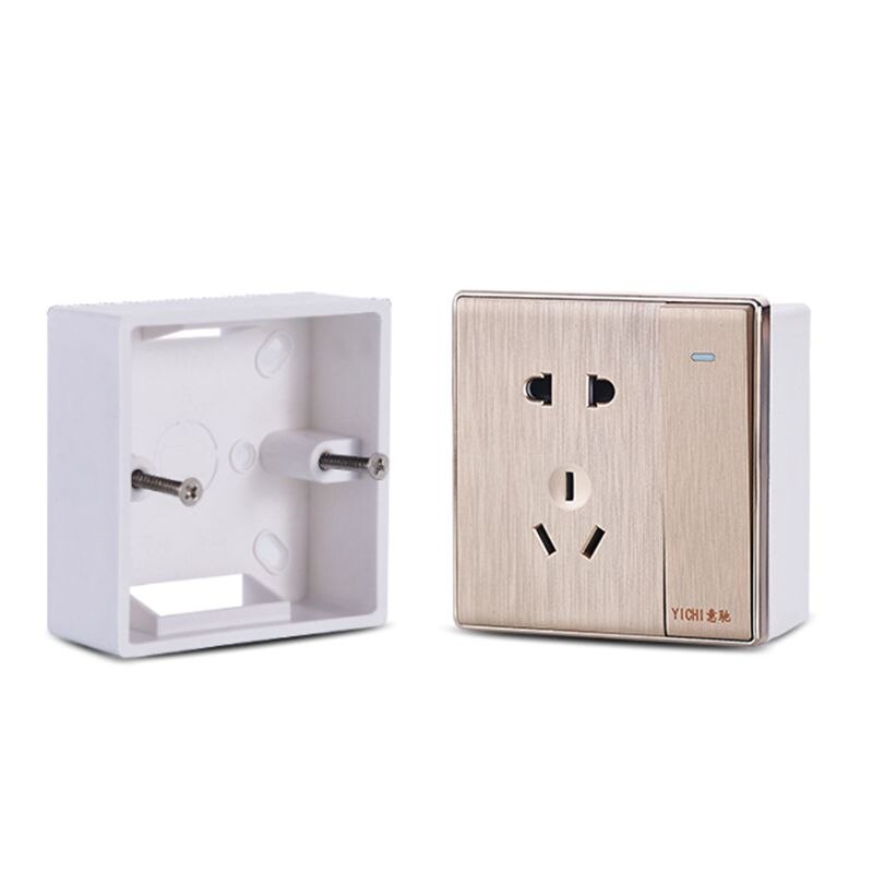 86X86 PVC Thickening Junction Box Wall Mount Cassette For Switch Socket Base Switch Bottom Box Electrical Box Accessories 62KD