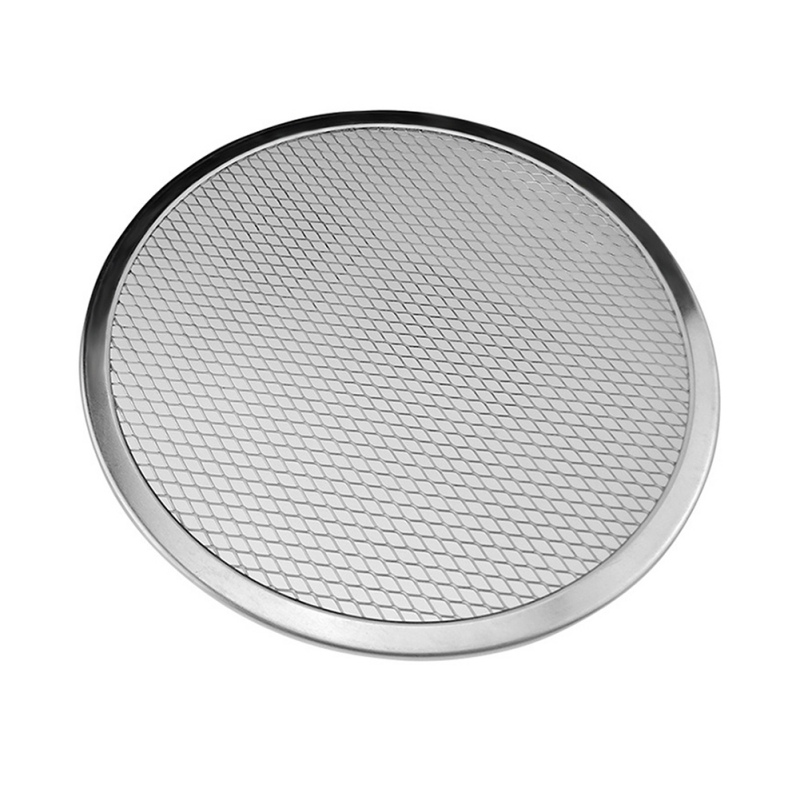 Moule à Pizza en aluminium, maille métallique résistante à la rouille, d'oeillet, maille creuse pour tarte, cuisson, fournitures ménagères pour les cuisines: jaune clair