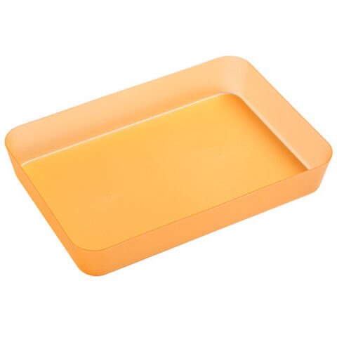 Desk Storage Drawer Divider Bathroom Kitchen Organizer Plastic Box Office Home Jewelry Makeup Organization Grocery Storage Tray: Orange L