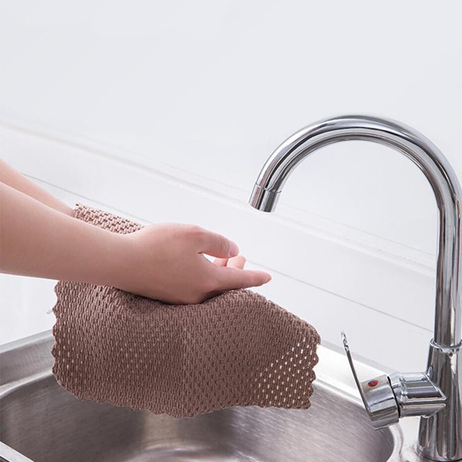 3/5pcs Efficient Cleaning Cloth Super Soft and Absorbent Dish Rags Household and Commercial Use Clean Cloths