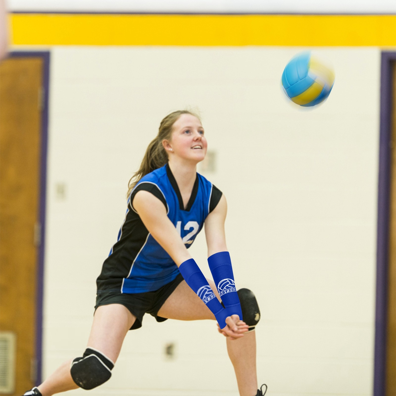 2-teilige Volleyball-Handschuhe, Volleyball-Armstulpen, Unterarm-Ärmel, Volleyball-Armpolster für Teenager, Jugendliche, Handgelenkschutz, Schutzhüllen
