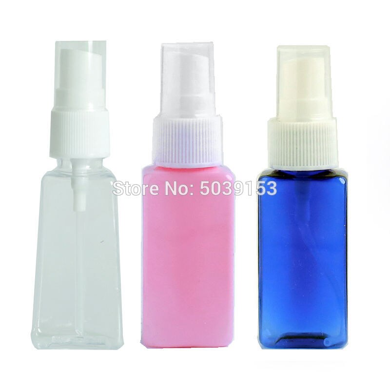 30ml Square Transparent Portable Travel small Empty Spray Bottles Plastic Refillable Cosmetic Containers Liquid Organizer: 3PCS Mixed4
