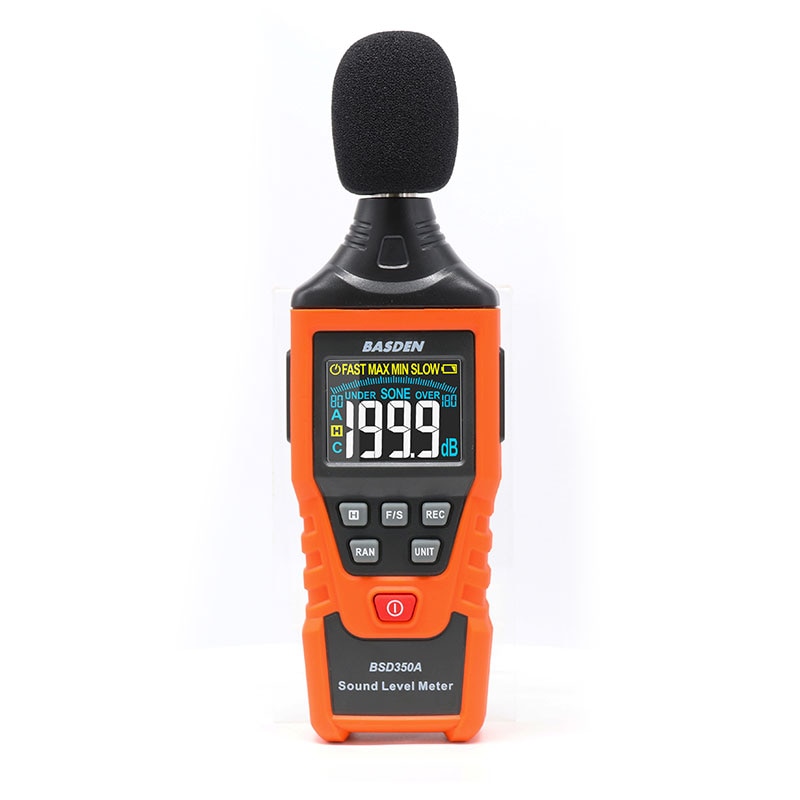 Bsd -350a digital lydniveau test støjmåler måling 30-130db db test med hd farveskærm