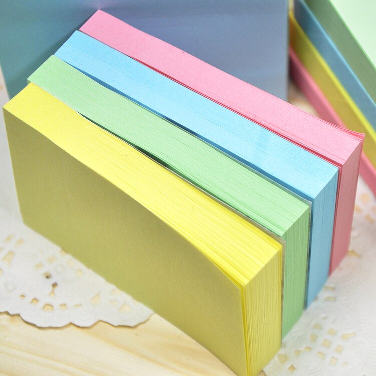 100Pages/Set Colorful Memo Pad Diy Post It Kawaii Notebook Blank Notepad Traveler's Note Notepad Cute Sticky Notes 76x76mm HQ