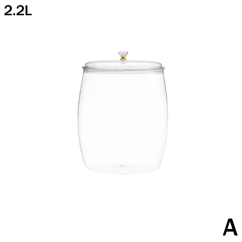Kitchen Stackable Sealed Jar Plastic Food Storage Box Multigrain Tank Bottle Dried Fruit Tea Storage Containers ﻿: black