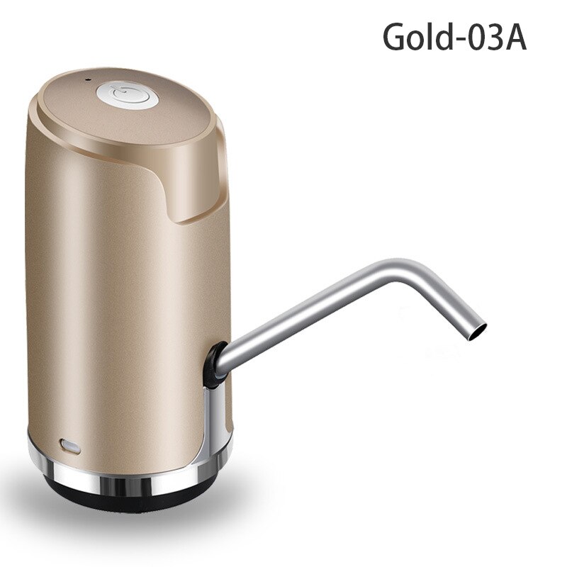 Kbxstart Electric Bottled Water Dispenser Pump Wireless USB Drinking Water Bottle Suction Mini Dispensador De Agua Fria Electric: Gold 03A
