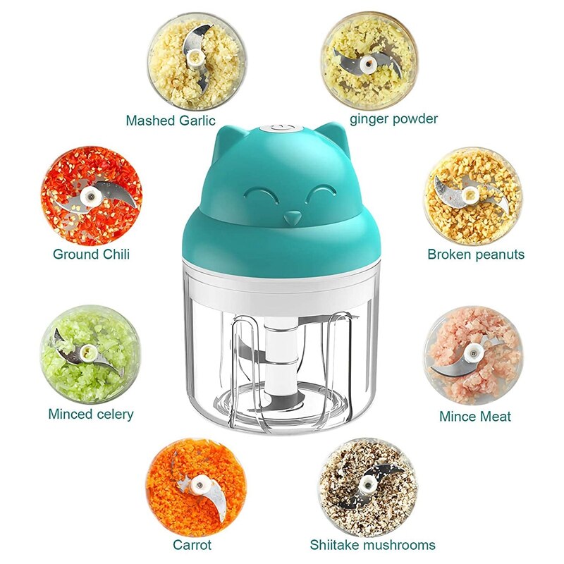 Elektrische Mini Knoflook Chopper Mini Keukenmachine Mini Blender Mini Chopper Voedsel Chopper Groente Chopper Knoflook Chopper